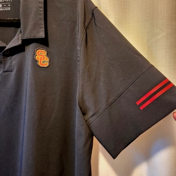 USC Trojans Nike Dri Fit Football Short Sleeve Polo Golf Shirt Size XXL - Picture 5 of 6